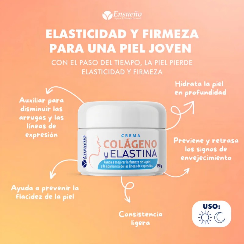 Crema Colágeno Y Elastina Ensueño 150g