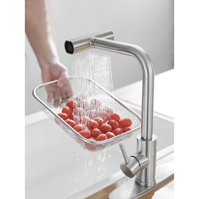 Kitchen Faucets with Pull Down Sprayer,Waterfall Kitchen Sink Faucet,Commercial Utility