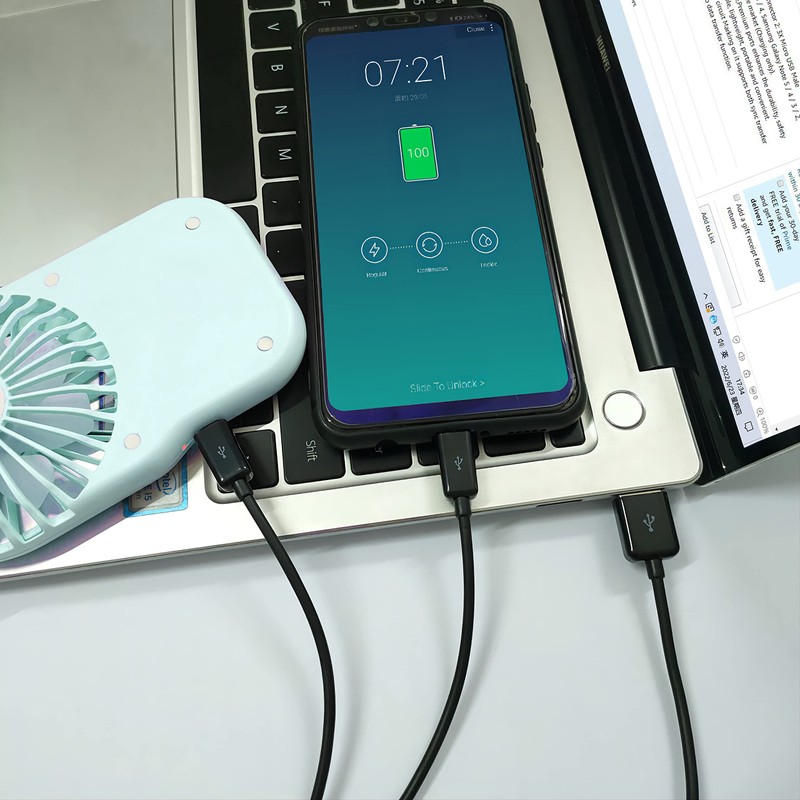 GELRHONR Micro USB Splitter Cable,2 in 1 USB 2.0 A