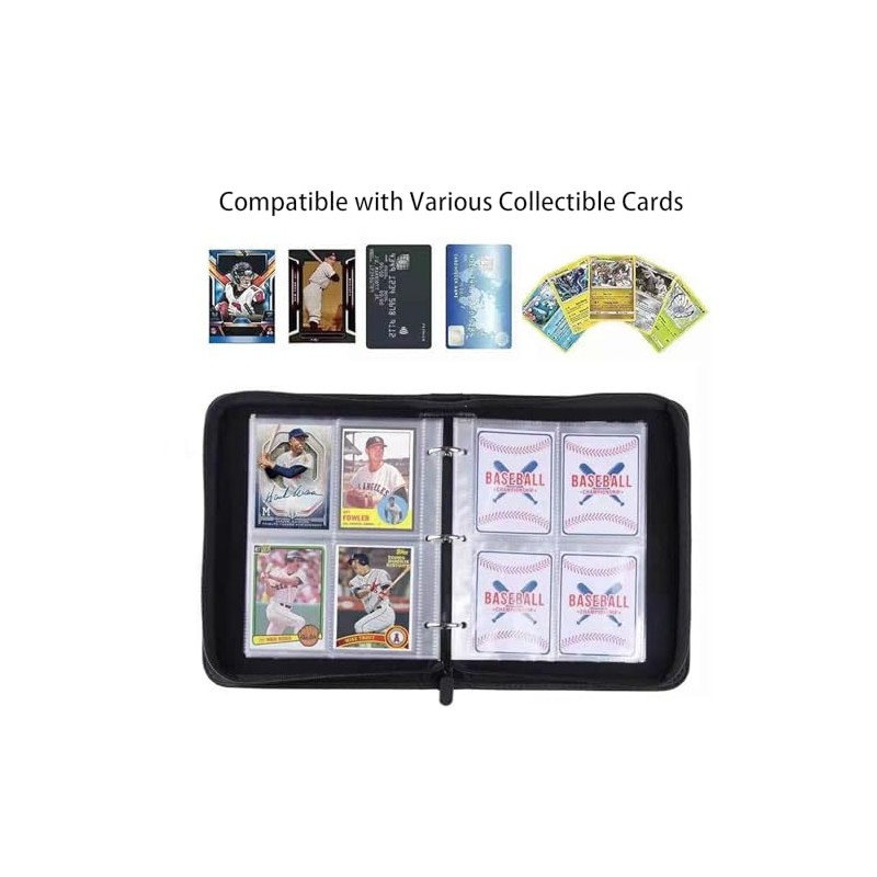 Trading Card Binder,400 Pockets Card Holder with 50 Removable Sleeves