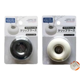 Clip Holder x 2 Pieces | Zem Clip Storage Magnetic Case Desk Stationery (Stylist Sticker Attached)