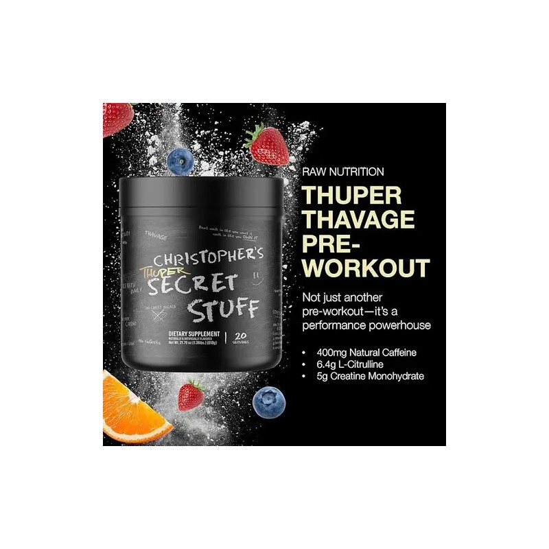 Pre Entreno Cbum Thuper Thavage Pwo Raw Nutrition 20 Serv