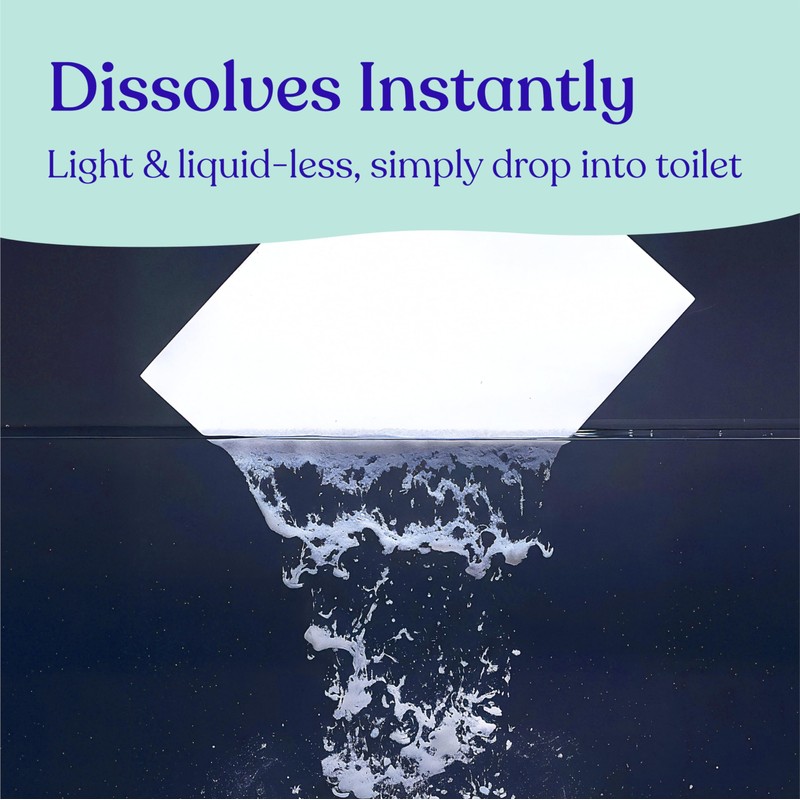 Lazy Coconuts Toilet Bowl Cleaner Strips - 60 Cleans, Plastic-free,