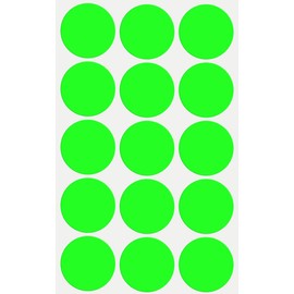 Labels 30 mm stickers, assorted colours, size 3 cm labels by Royal Green., neon green 225