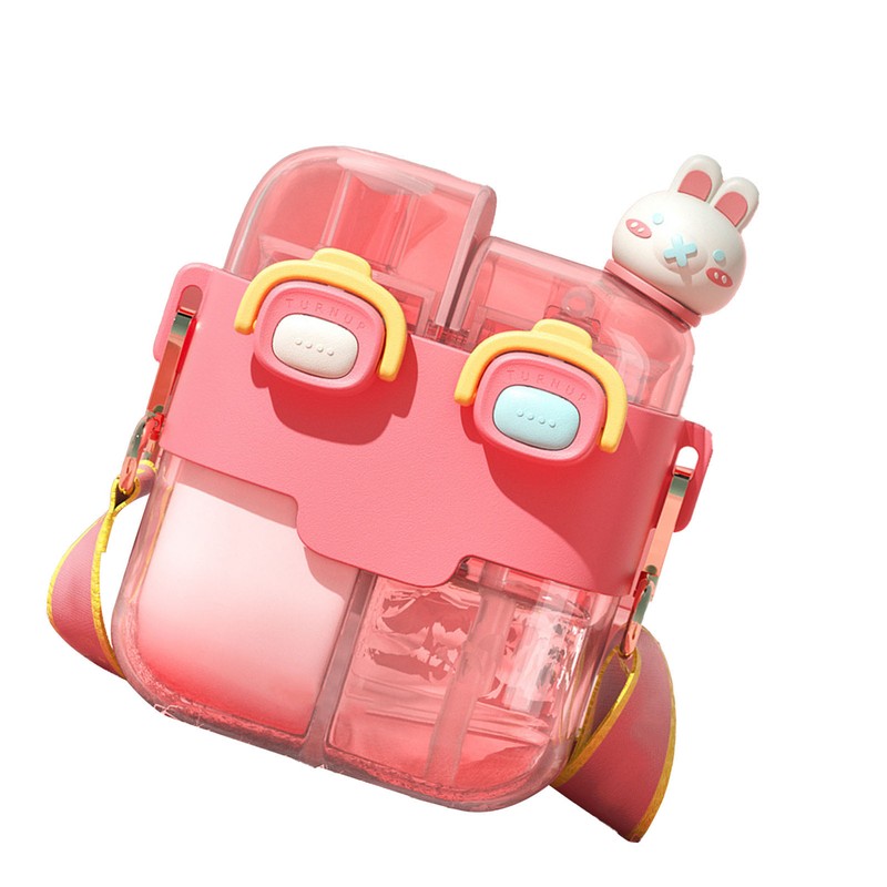 Kawaii Water Bottle Fashion Plastic Double Drinking Water Bottle with