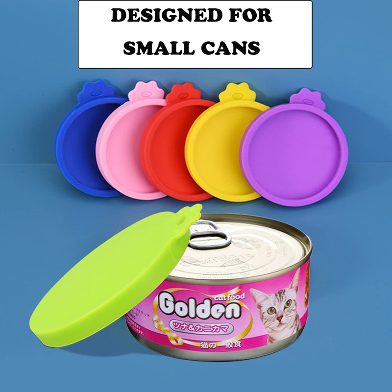4 Pcs Food Can Lids Pet Can Covers, Silicone Small