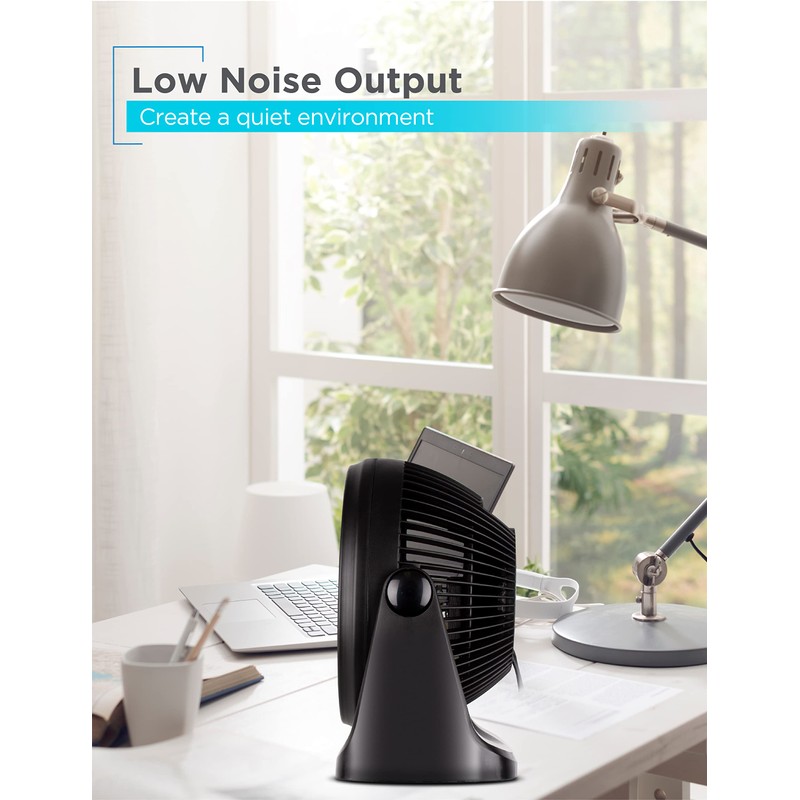 BLACK+DECKER 7-Inch Portable Turbo Fan, 3-Speed Settings, Desktop Personal Cooling