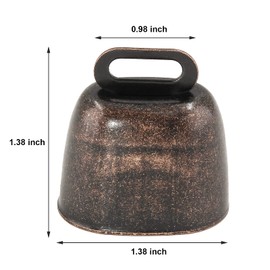 Litoexpe 4Pcs Anti-Lost Bells Animal Bell, Mini Red Bronze Grazing Bells Cow Bells Noise Makers, Bulk DIY Bells for Christmas Festival Decoration