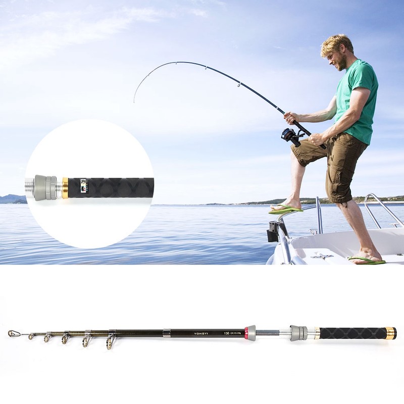 Protable Ultralight Carbon Fiber Fishing Rod Telescopic Sea Pole Tackle
