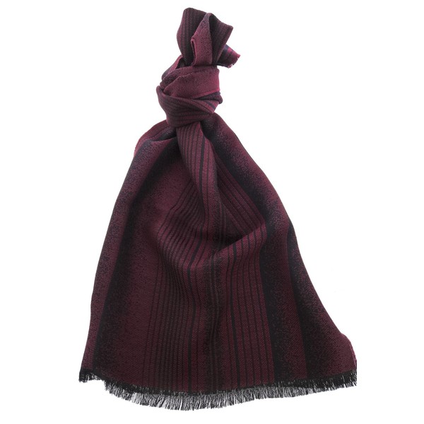 Lanvin Soft Luxurious 100% Wool red Fringe Scarf