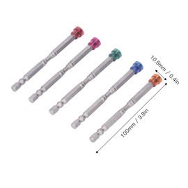 ANKROYU 5PCS 3.9in Magnetic Ring Driver Bit, Alloy Steel Hex Shank Screwdriver Bit, Abrasion Resistant Screwdriver Bits, Hex Shank Driver Bit for Auto Repair