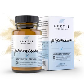 Arktis BioPharma Arktibiotic Premium Pulver 30g in Apothekenqualität | Mit 6 ausgewählten Milchsäurebakterien und Vitamin D | Probitiotika, Darmkur, Darmbakterien, Probiotik, Kulturenkomplex
