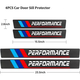 4 Pack Car Door Sill Protector Sticker fit 1 2 3 4 5 X1 X3 X6 X7 Series Carbon Fiber Style Decoration Door Entry Guard Accessories for Most Cars