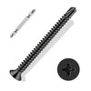 ANCHOREASE #8×2″ Sheet Metal Screws 100Pcs, 410 Stainless Steel Black
