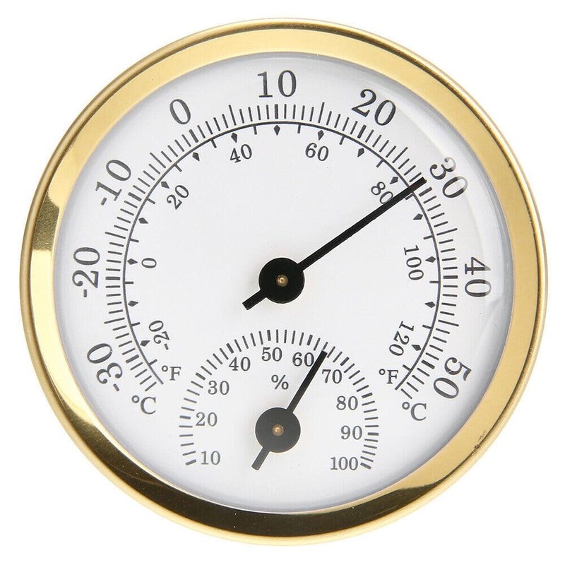 TEAMWILL Mini Analog Thermometer Hygrometer Humidity Meter Room Indoor Temperature,