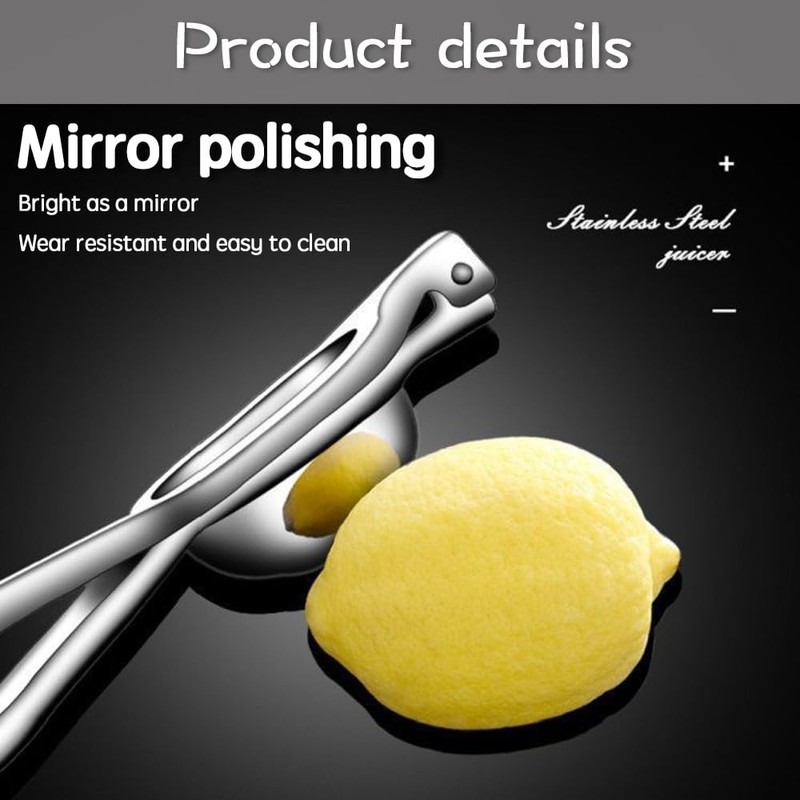 Stainless Steel Lemon Squeezer, Easy to Use Lemon Juicer, Easy