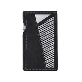 Dignis for Astell&Kern AK A&Futura SE100 Alcantara Genuine Leather Case Cover + Top/Bottom Protection Film (Dark Gray)