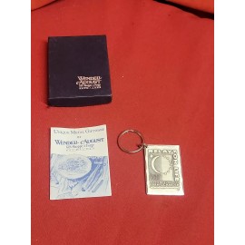 Wendell August Forge Aluminum Hand Hammered Key Ring Fob RELAY FOR LIFE