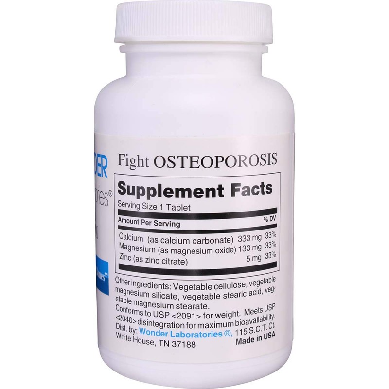 Wonder Laboratories Calcium, Magnesium, & Zinc, Immune Support and Supporting