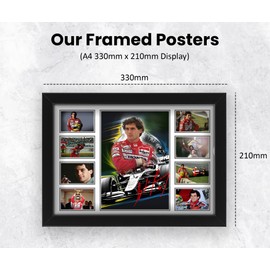 Ayrton Senna Limited Edition Signed Print F1 Racer Motorsport Memorabilia - Unique Gift for Fans Collectible Artwork Unframed A4 (30x21cm)