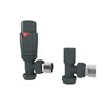 UK Radiators Thermostatic Radiator Valve (TRV) 15mm Angled Lockshield Valve