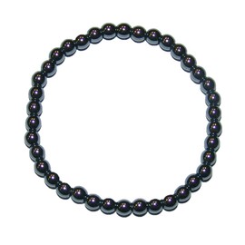 Janni-Shop-Bracelets Hematite Children's Bracelet Ball Approx. 4 mm on Stretch Band Approx. 13-15 cm, Stone