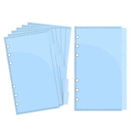 NatSumeBasics 12 A6 Binder Pocket Dividers Blue A6 Cash Envelopes for 6 Ring Budgeting Binder Planner Inserts Supplies Accessories (Blue)