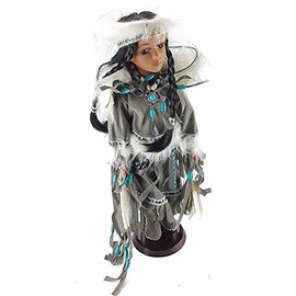 KINNEX COLLECTIONS SINCE 1997 16" Collectible Native American Indian Porcelain Doll (CHANDANI) D16725