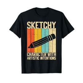 Sketchy Character with Artistic Intentions Drawing T-Shirt