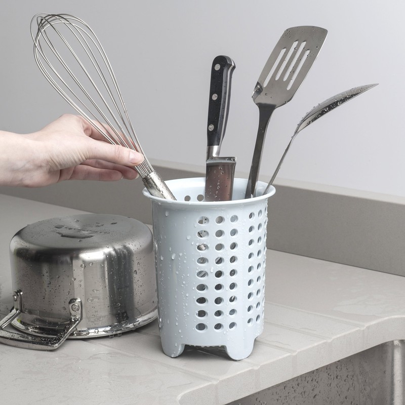 Zeal Cutlery Drainer/Utensil Pot, 14 x 14 x 17 cm,