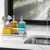Cisily Sponge Holder, Caddy Organizer, Sink Accessories with Drip Tray,