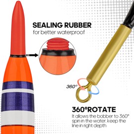 QualyQualy LED Bobbers - Lighted Floats for Night Fishing, 3/8oz, 3Pcs #3