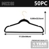 MIZGI Premium Velvet Hangers Pack 50 Pcs Heavyduty - Non