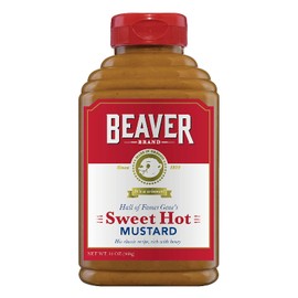 Beaver Sweet Hot Mustard, 13 Ounce Squeeze Bottle (Pack of 6)