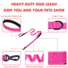 Pimaodog Reflective Nylon Dog Leash - Heavy Duty Padded Two