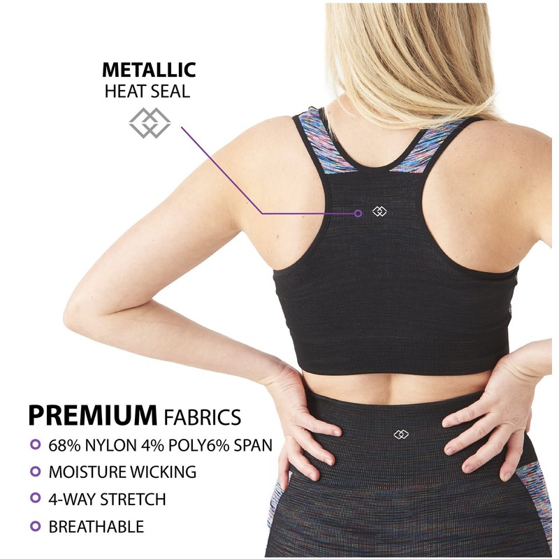 MAXXIM Sujetador deportivo Swift, Negro, XL