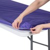 Fun Express Fitted Rectangle Plastic Tablecloth Purple, 8 Ft