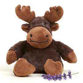 warmies warmies Junior Microwavable & Weighted Stuffed Animals, Moose - Heated Stuffed Animal Plushie for Warmth & Comfort - Cute Soft Plush Toys for Adults & Children (Boys, Girls, Babies & Toddlers)