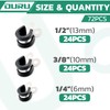 OURU 72PCS Stainless Steel Cable Clamp,Rubber Coated Cushioned Insulated Cable