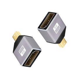 Duttek Mini Displayport to Displayport Adapter 8K, Displayport Female to Mini Displayport Male Adapter, DP to mDP 1.2 Extension Adapter, 8K@60Hz UHD Video for Laptop, PC, Gaming, Monitor, TV 2Pack