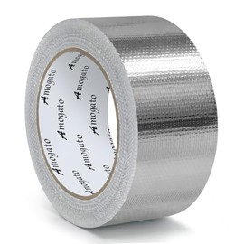 Fiberglass Aluminum Foil Tape 2 inch x 66 Feet - High Heat Resistant (500°F) for Exhaust Pipe Repair, Muffler, Automotive & HVAC Duct Sealing - Heavy Duty, Flame Retardant, Easy Tear