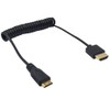 Duttek Mini HDMI to HDMI Spiral Cable, HDMI to Mini