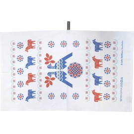 Nippon Utensil KQS1005653 Lottakurhorn Tea Towel, Birds and Horses, 16.9 x 29.1 inches (43 x 74 cm)