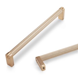 POVEFONK 10 Pack 7-1/2 inch(192mm) Champagne Copper Kitchen Cabinet Handles Knurled Cabinet Pulls Gold Drawer Pulls Kitchen Cabinet Hardware Kitchen Handles Drawer Pulls Dresser Handles