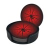Spider Coasters for Drinks with Holder Leather Coasters Set of