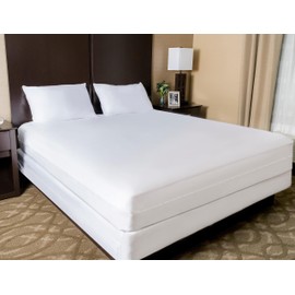 Zippered Queen Mattress Protector (5"-7" Depth) - Bed Bug Waterproof Mattress Cover, Premium Quality Hypoallergenic Encasement White