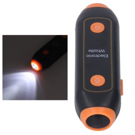 No Blow Whistle 3 Tones Portable Electronic Whistle 3 Volume Levels Wide Application with Lanyard for Camping (Orange)