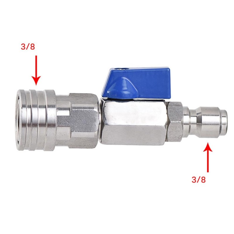 Elqater 1 PCS High Pressure Washer Ball Valve Kit 3/8