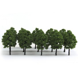 WINOMO Scale Trees Diorama Models Model Train Scenery Architecture Trees Model Railroad SceneryScenery Landscape Model Tree 20pcs 9CM (Dark Green)