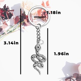 Snake Keychain for Purse Bag Charms for Wallet Handbags Snake Charm for Tote Bag Handbags Keyring for Women Sister Daughter Birthday Gifts for Son Brother Christmas Gift for Friend Bestie